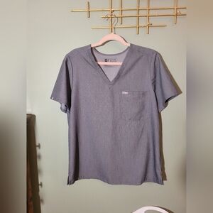Figs gray scrub top Large